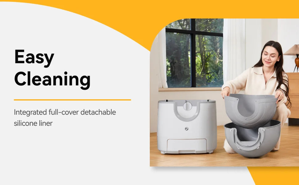 Bac à litière automatique auto-nettoyant ouvert – Modèle "OpenClean Sensor Pro"