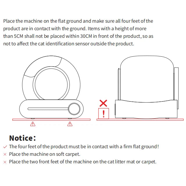 Bac à litière automatique connecté – Modèle "SmartDome 65L Pro"
