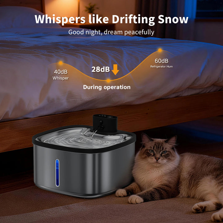 Humidificateur silencieux noir, 28 dB, design moderne, idéal pour dormir paisiblement.