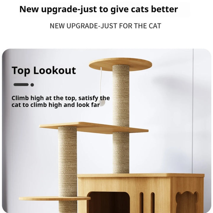 Arbre à chat en bois massif