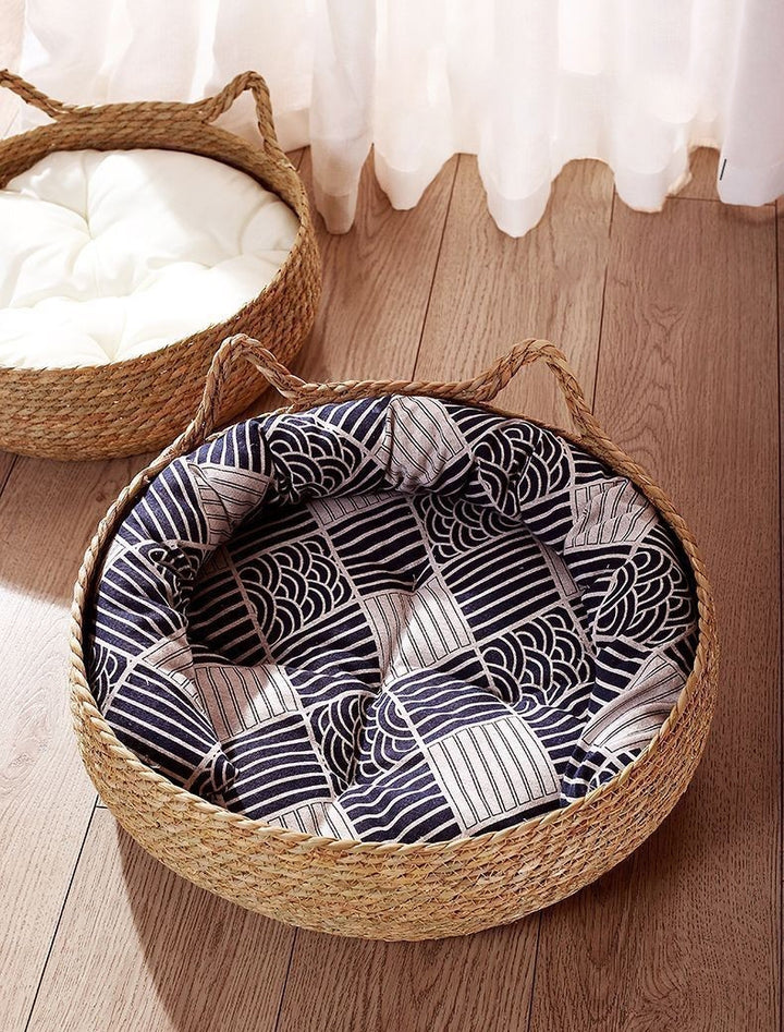 Cozy wicker basket - "L'Oseraie Féline"