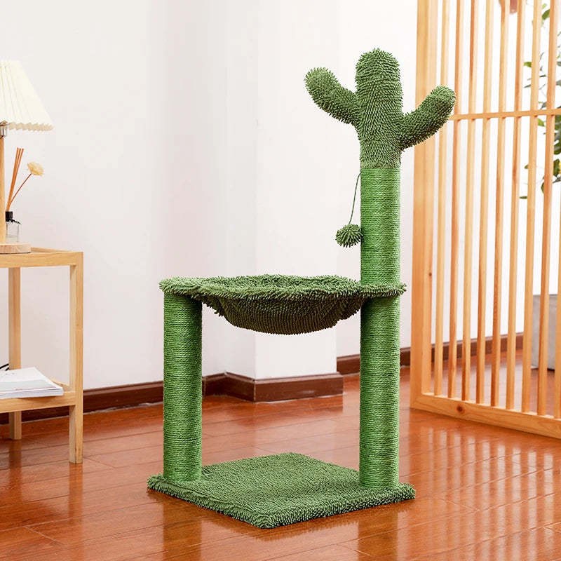 Günstiger Kaktus-Kratzbaum mit Hängematte