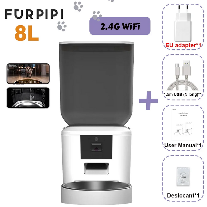 Distributeur automatique pour chat avec caméra "MiaouZen" – Modèle "Maison Connectée"