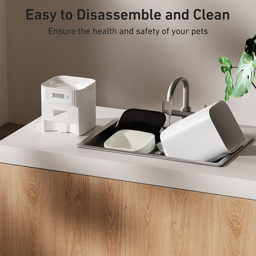 Accessoire pour animaux en plastique blanc, facile à démonter et nettoyer, idéal pour la santé de vos animaux.