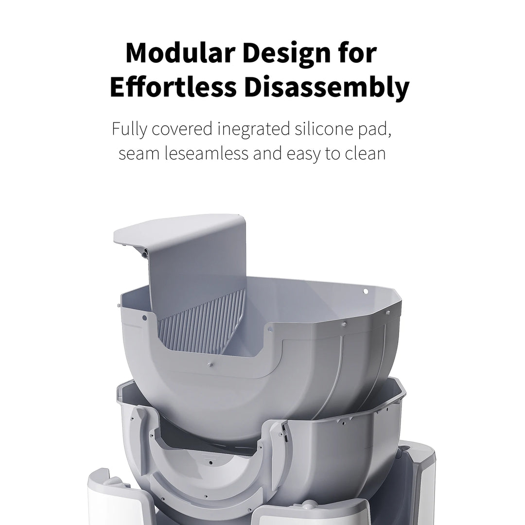 Bac à litière auto-nettoyant ouvert – Modèle "F6 OpenClean Comfort"