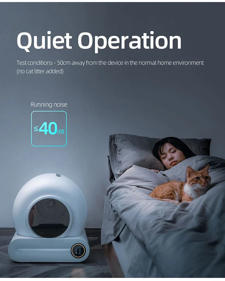 Bac à litière automatique connecté – Modèle "SmartDome 65L Pro"