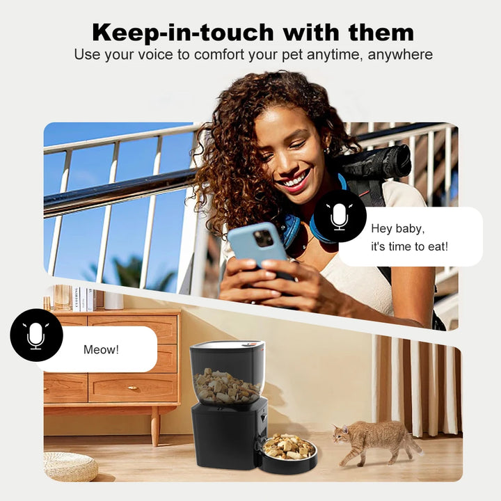 Distributeur automatique pour chat avec caméra "MiaouZen" – Modèle "Maison Connectée"