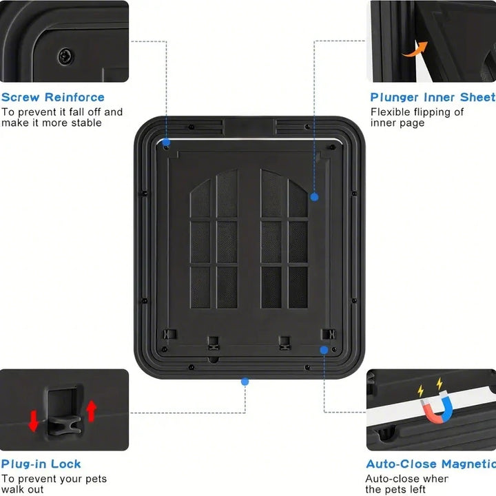 Chatière pour chat "Liberté Zen" – Modèle Magnétique Auto-Fermant