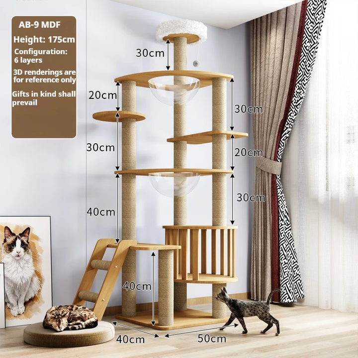 Arbre à chat en bois massif