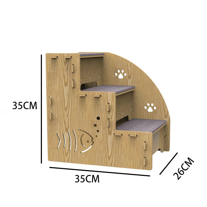 Escalier pour Chat en Bois - Modèle "ClimbEase"