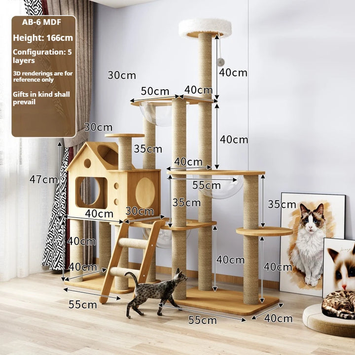Arbre à chat en bois massif