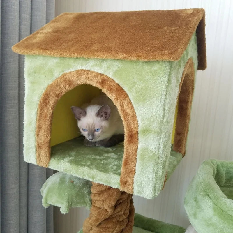 Arbre à chat multi-niveaux avec maison de luxe - Modèle : "TreeTopDream"