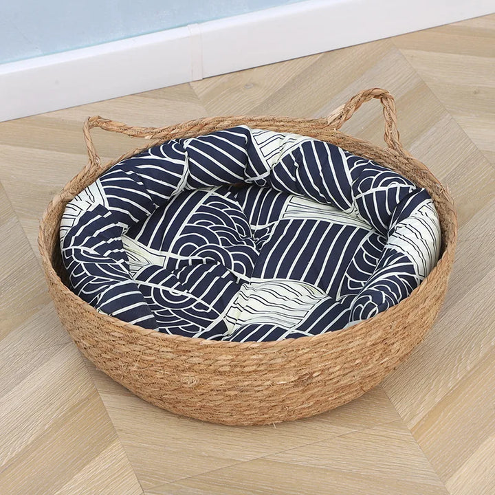 Cozy wicker basket - "L'Oseraie Féline"