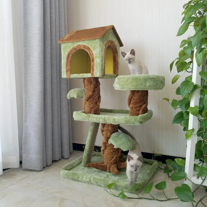 Arbre à chat multi-niveaux avec maison de luxe - Modèle : "TreeTopDream"