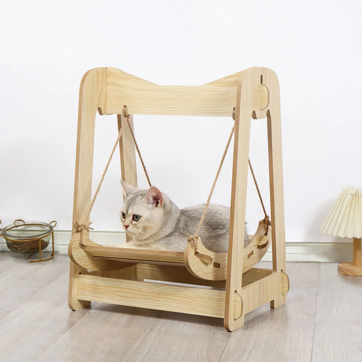 Balançoire pour Chat en Bois - Modèle "SwingPaws"