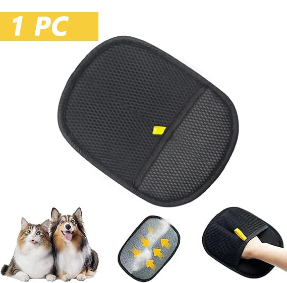 Gant Anti‑Poils Réutilisable – Retire les poils d’animaux (Chiens, chats) sur tapis, tissus et animaux – “VeluStop”