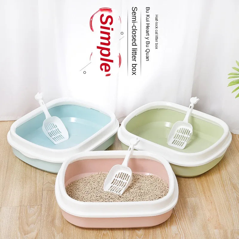 Bac à litière semi-fermé pour chat – Modèle "EasyClean Comfort"