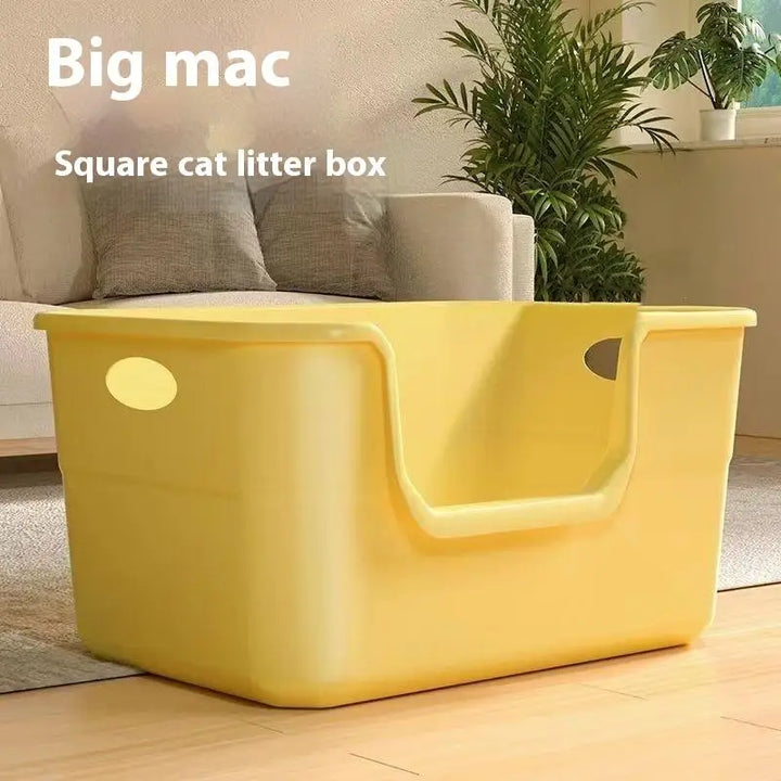 Bac à litière ouvert semi-fermé anti-projections – Modèle "EasyClean"