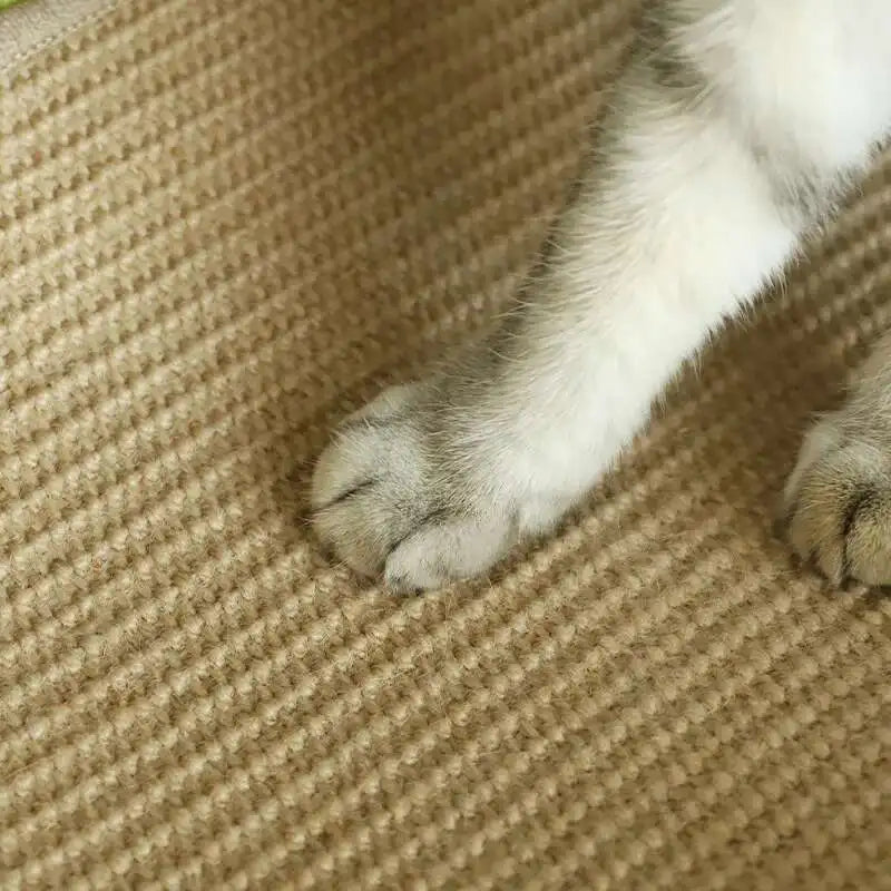 Griffoir nid ovale en lin naturel pour chat