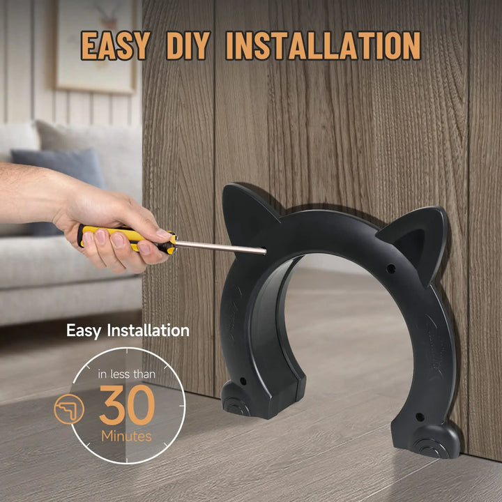 chatière pour chat drôle