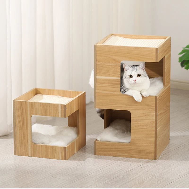 Arbre a chat Bois - Mini maison