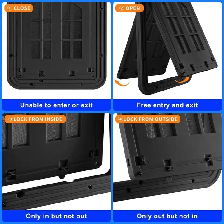 Chatière pour chat "Liberté Patio" – Porte moustiquaire renforcée avec fermeture automatique