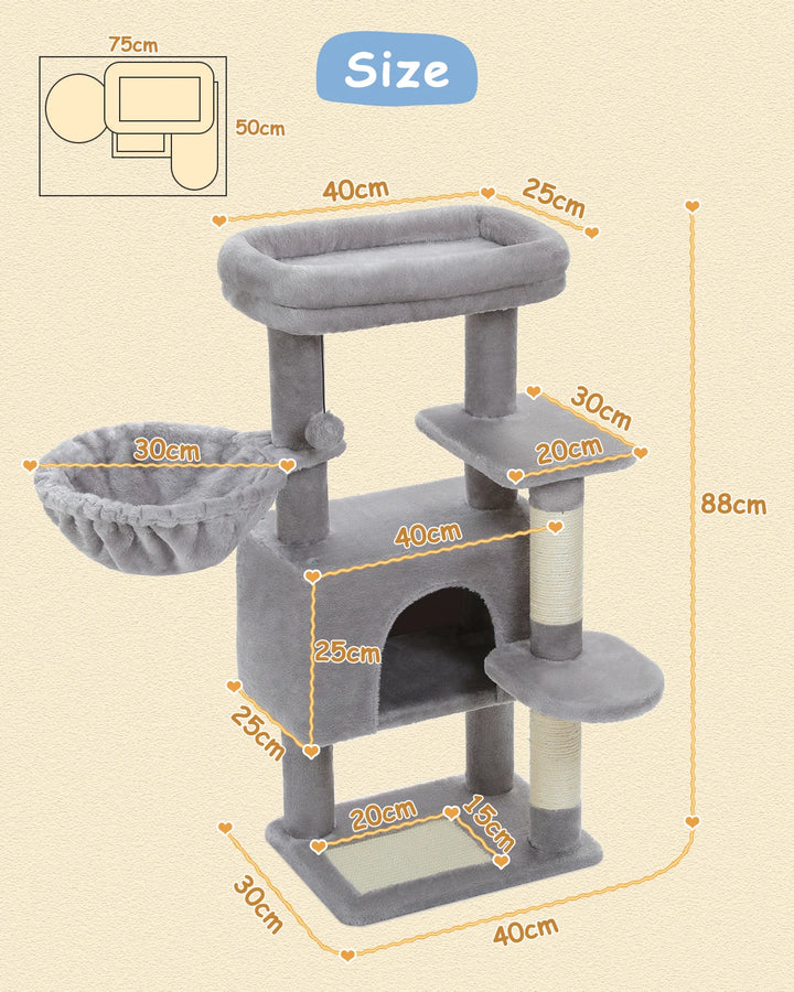 Arbre a Chat Confortable - Modèle "CloudPaws"