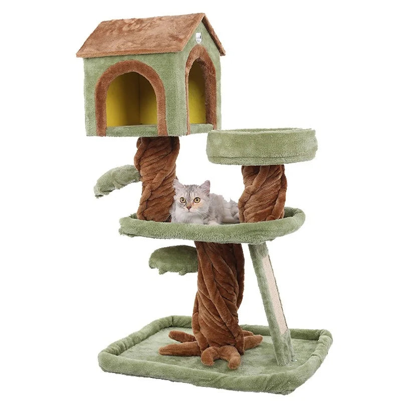 Arbre à chat multi-niveaux avec maison de luxe - Modèle : "TreeTopDream"