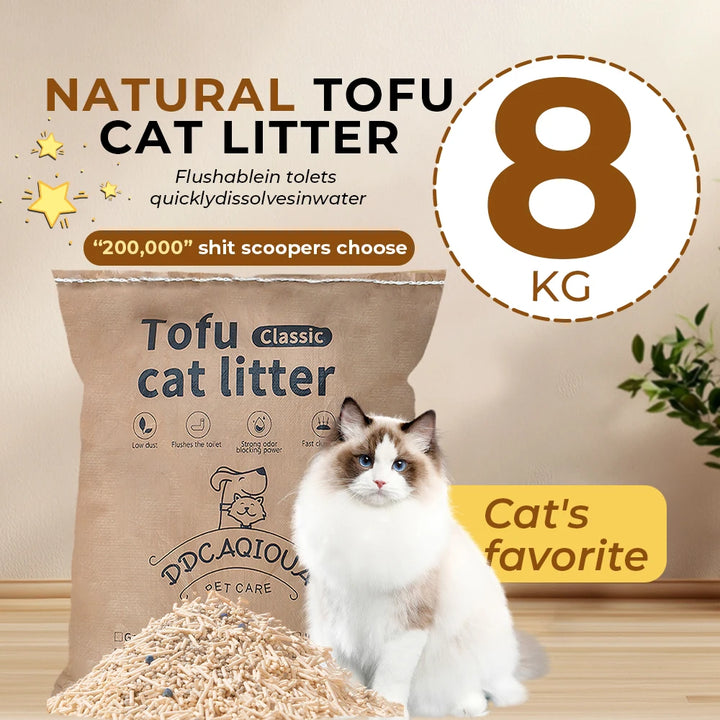 Litière Tofu Agglomérante Rapide – Modèle "EcoClump FastClean"