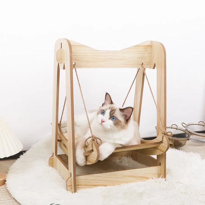 Balançoire pour Chat en Bois - Modèle "SwingPaws"