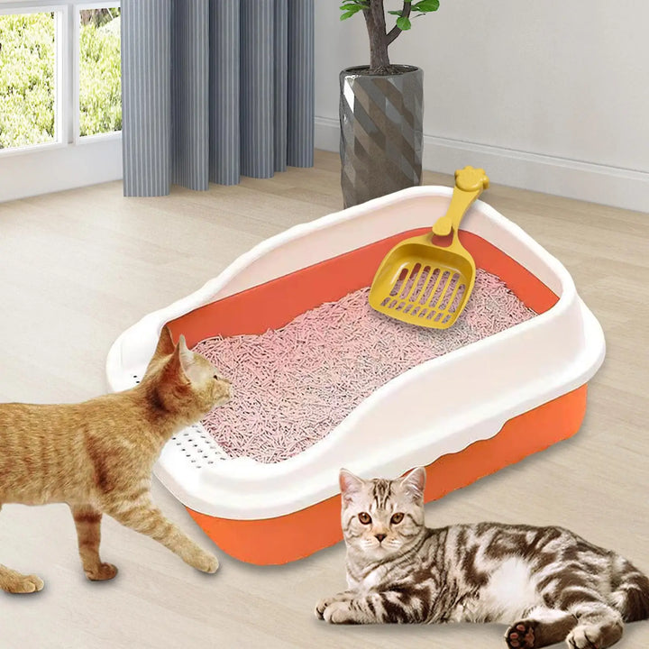 Cat Litter Box with Deep Loo And Scooper for Small And Medium Cats And Bunnies