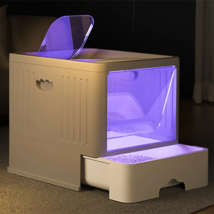 Bac à litière fermé avec tiroir et UV – Modèle "HygieneBox UV"