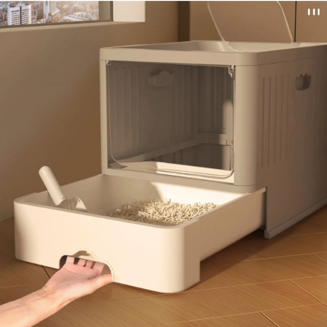 Bac à litière fermé avec tiroir et UV – Modèle "HygieneBox UV"