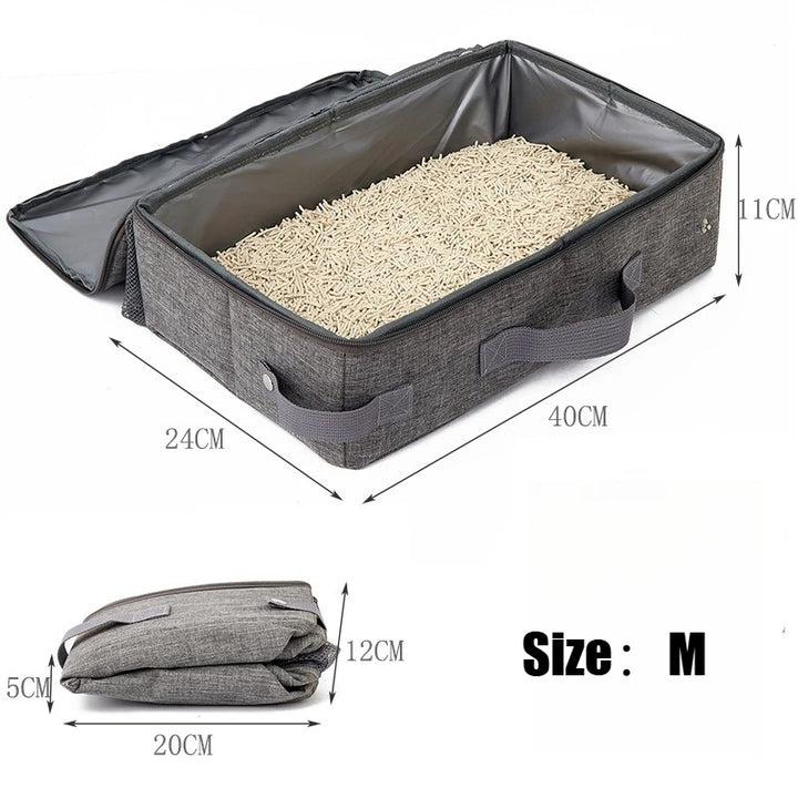 Sac de rangement gris, taille M, en tissu durable, dimensions 24x40x11 cm, idéal pour organiser vos objets.