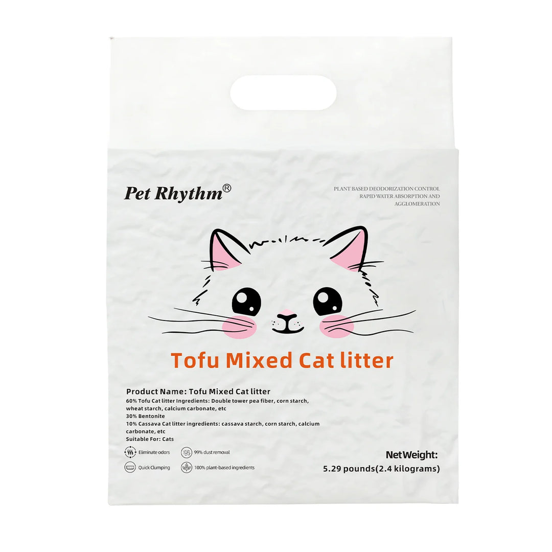 Litière Mixte Tofu Ultra Fraîche – Modèle "FreshMix Clean 2.4Kg"