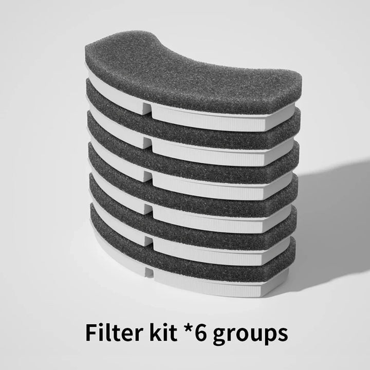 Kit de filtres en mousse grise, comprend 6 groupes, idéal pour une filtration efficace et durable.