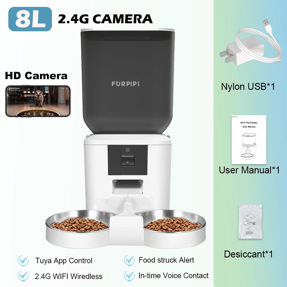 Distributeur automatique pour chat avec caméra "MiaouZen" – Modèle "Maison Connectée"