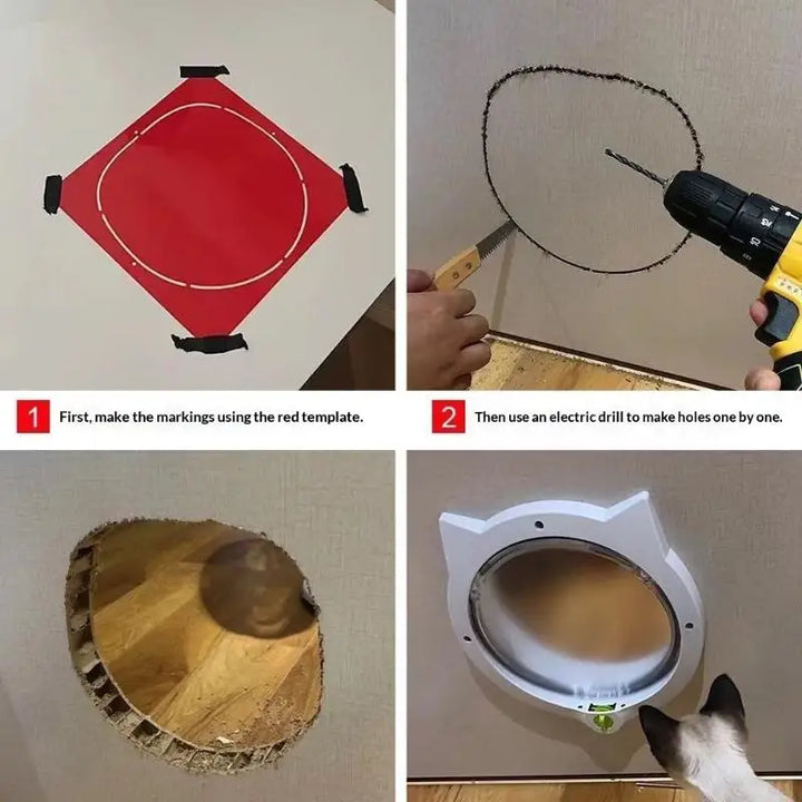 Chatière Design Tête de Chat – Pratique, ludique et fonctionnelle