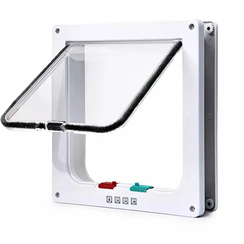 Chatière pour chat "Libre Aller-Retour" – Modèle Sécurité 4 Positions