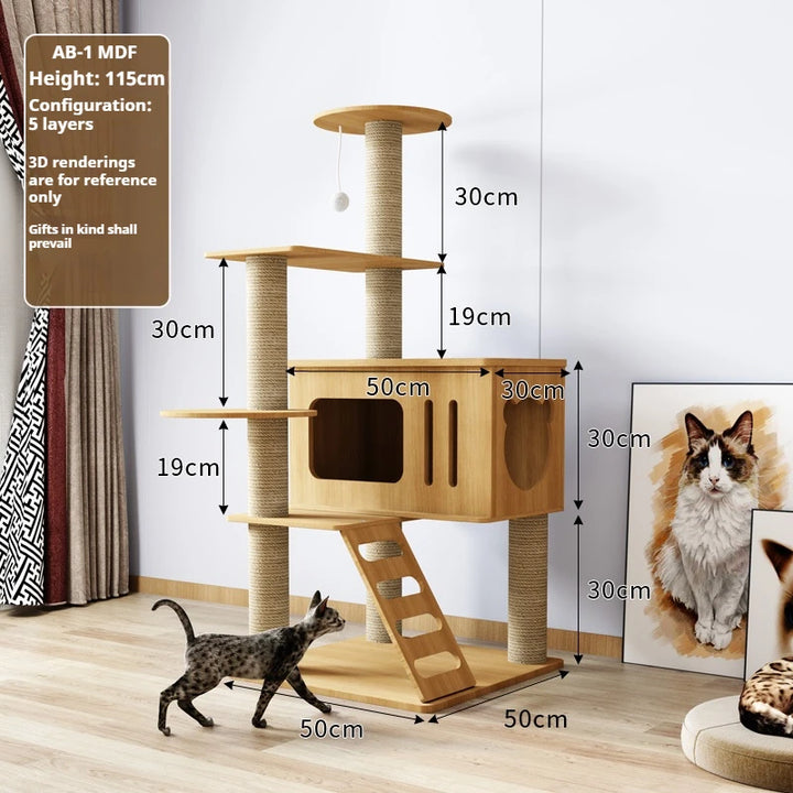 Arbre à chat en bois massif