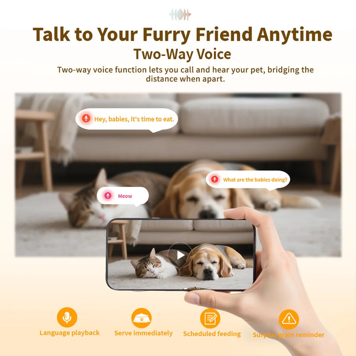 Appareil de communication pour animaux avec fonction vocale à deux voies, idéal pour chiens et chats.
