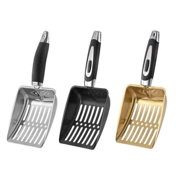 Pelle à litière inox trous fins ergonomique – Modèle "FineSift Compact"