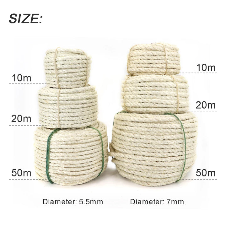 Corde en sisal pour arbre à chat DIY - Modèle ScratchMaster