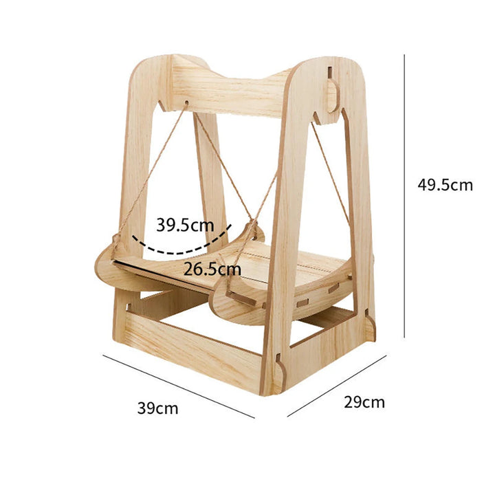 Balançoire pour Chat en Bois - Modèle "SwingPaws"