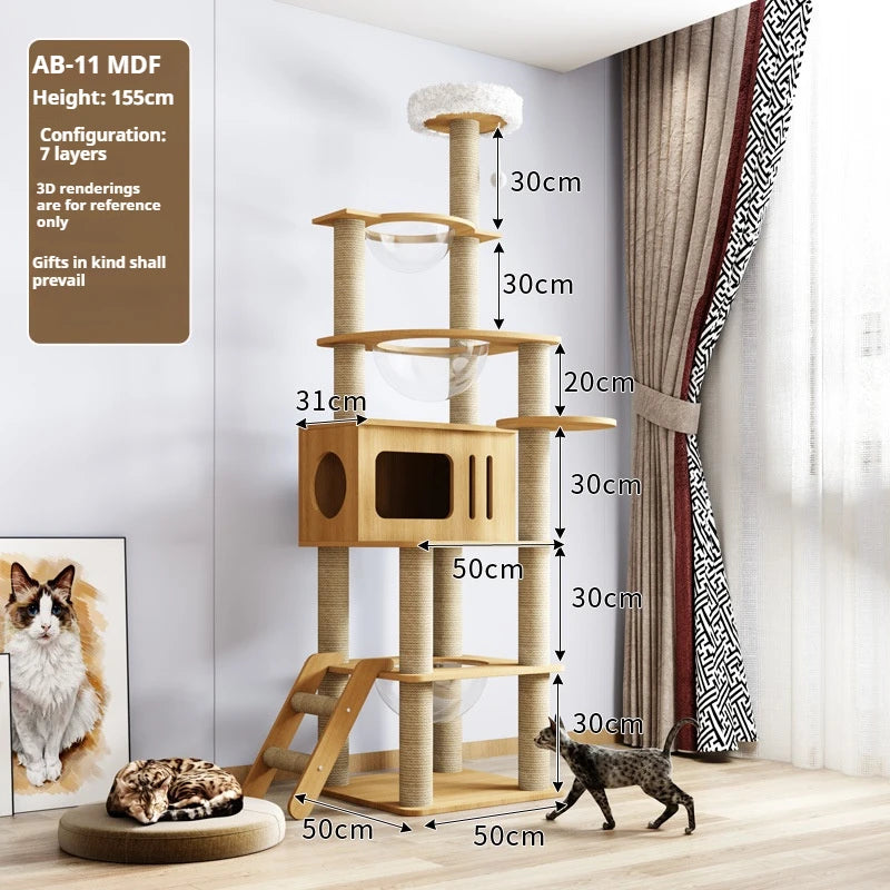 Arbre à chat en bois massif