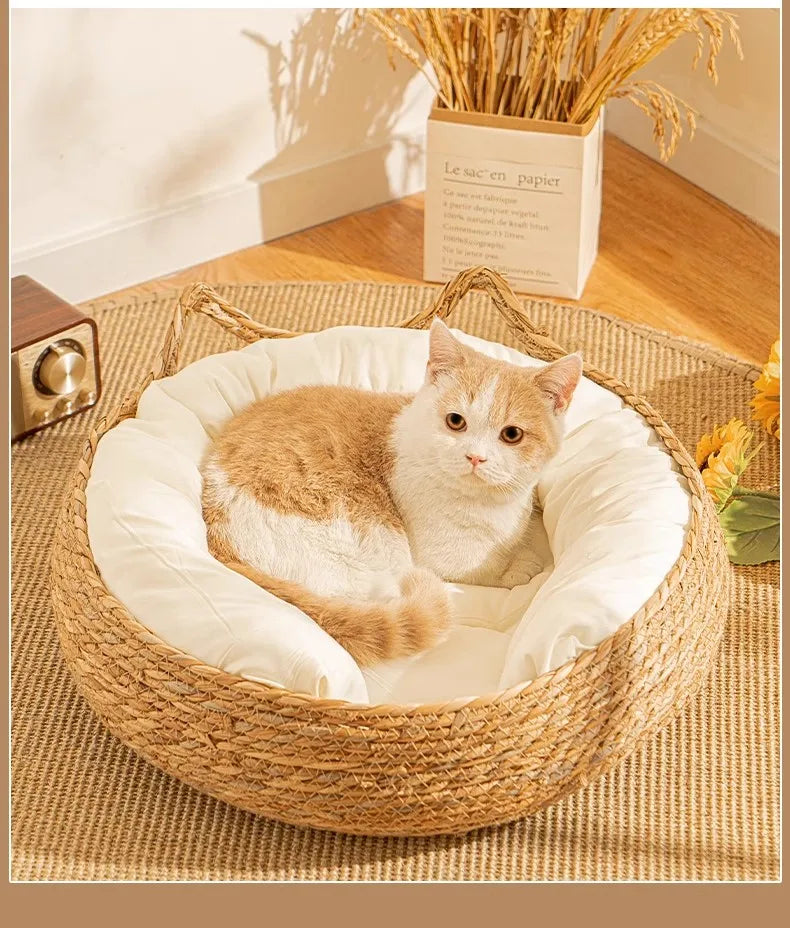 Cozy wicker basket - "L'Oseraie Féline"