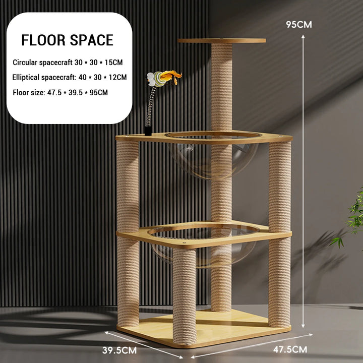 Arbre a chat design avec plateformes multiples - Modèle : "Galacticat"