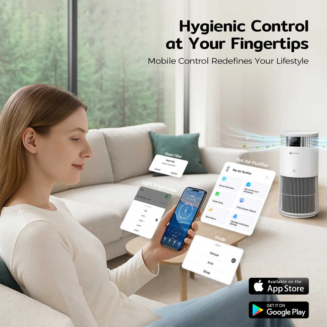 Purificateur d’air spécial animaux haute performance – Modèle "AirCare P2"