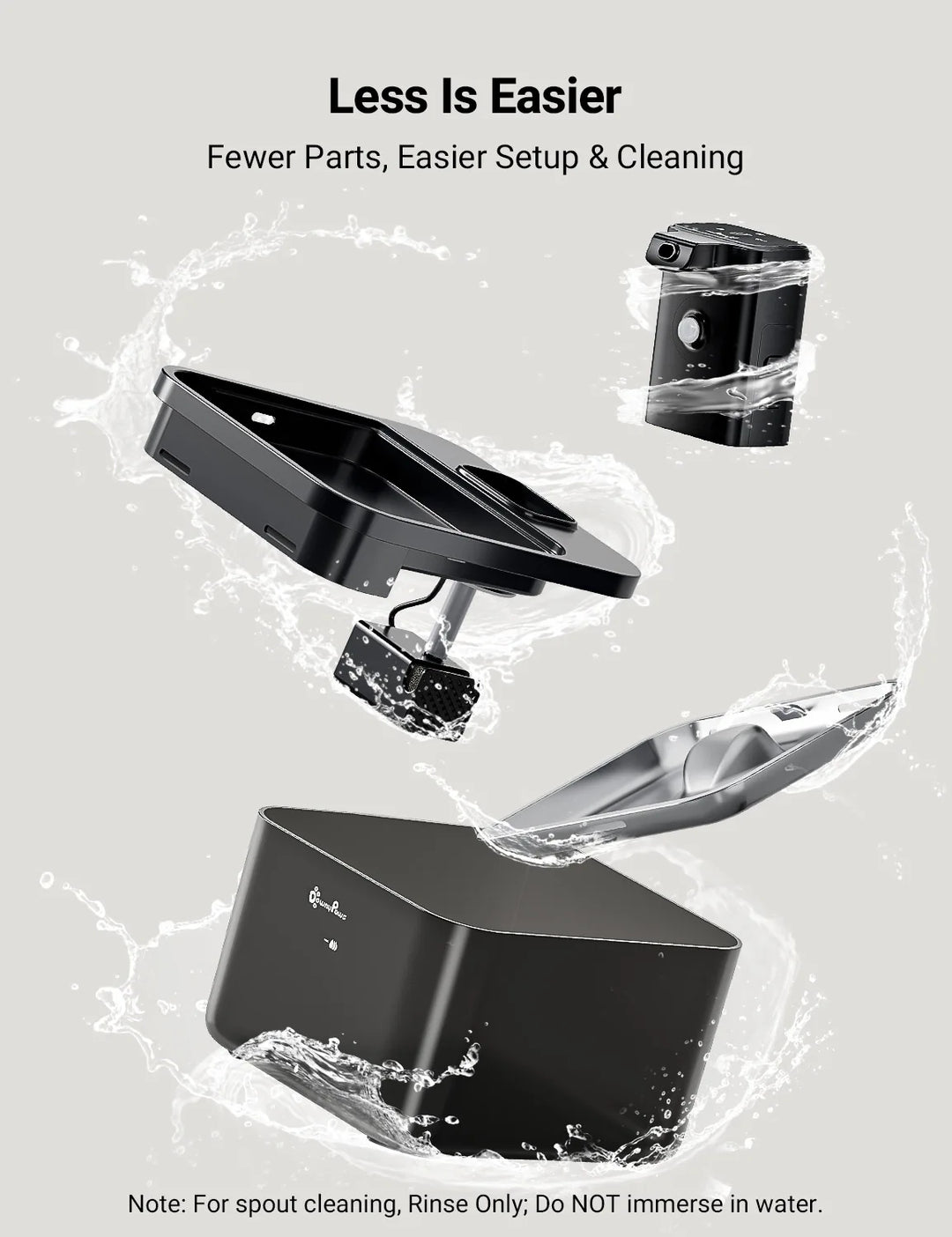 Vasque de cuisine noire, facile à nettoyer, avec moins de pièces pour un montage simplifié.