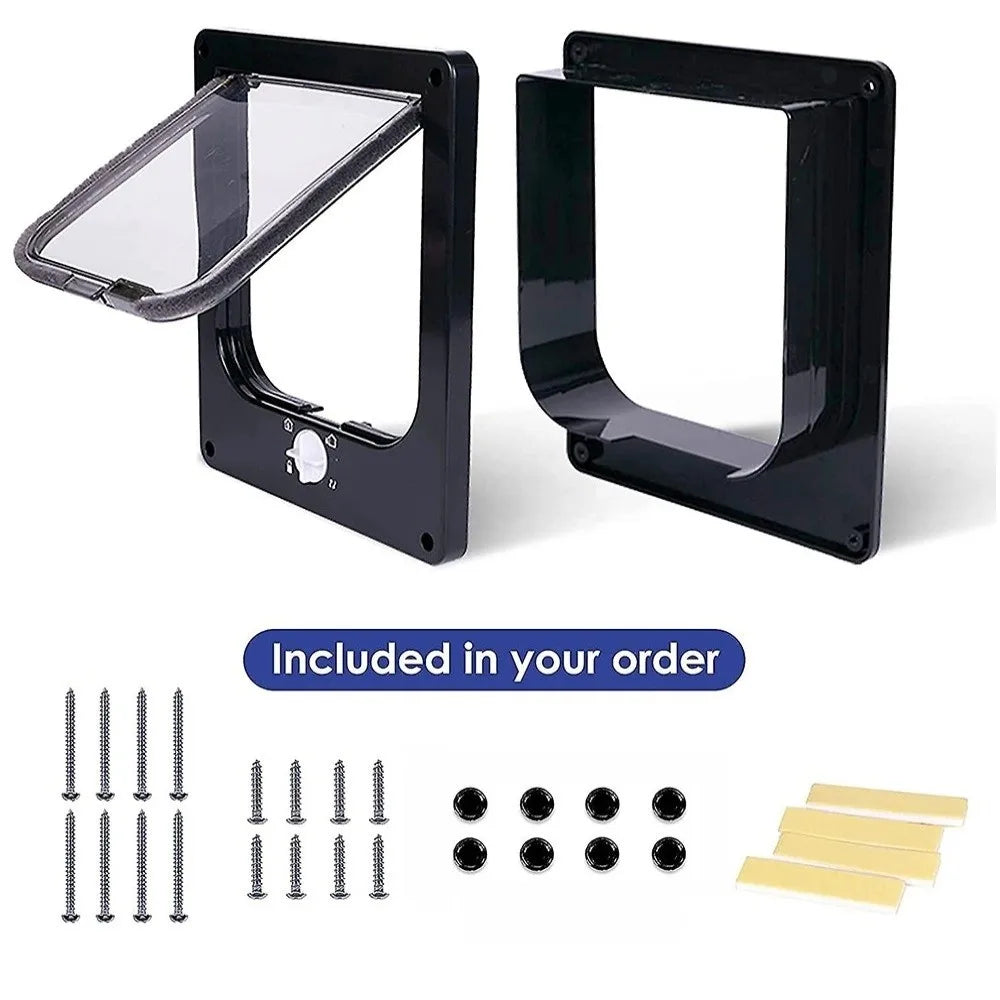 Chatière pour chat "Petit Passage Magique" – Modèle 4 Positions Confort